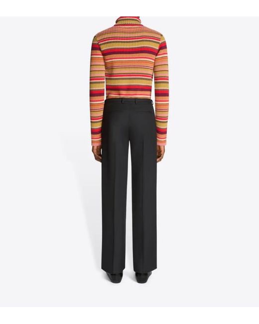 Dries Van Noten Black Belted Wool Pants for men