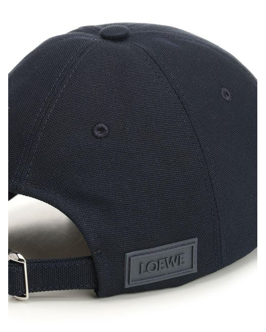 Loewe Blue Logo Embroidered Cap for men