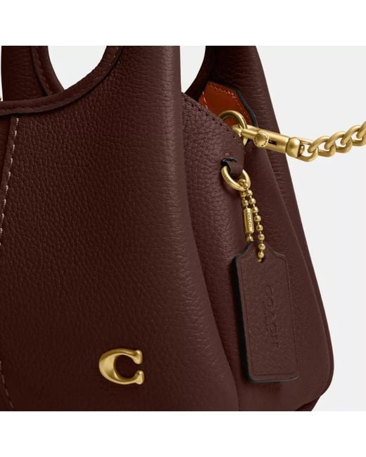 COACH Brown Lana Leather Tote Bag