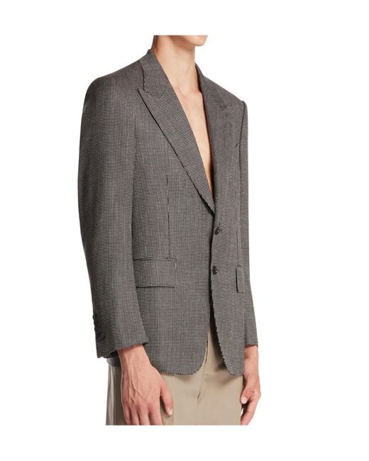 Tom Ford Gray Single-Breasted Blazer for men