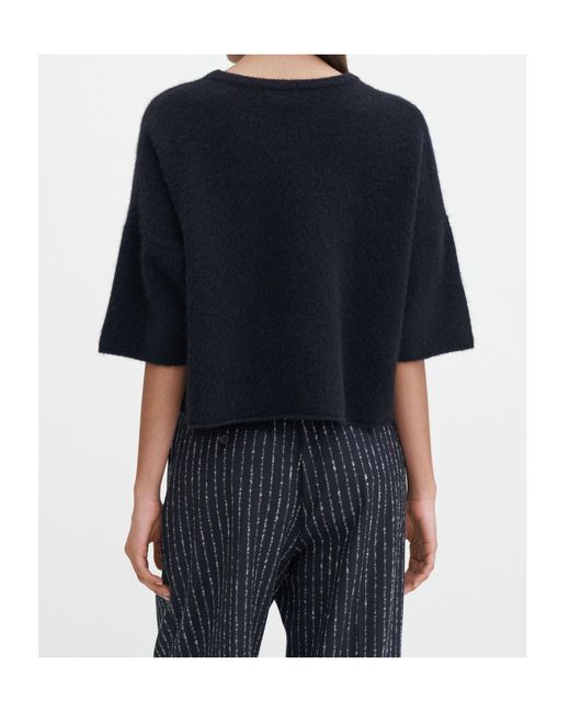 Filippa K Blue Crewneck Short-Sleeve Knitwear