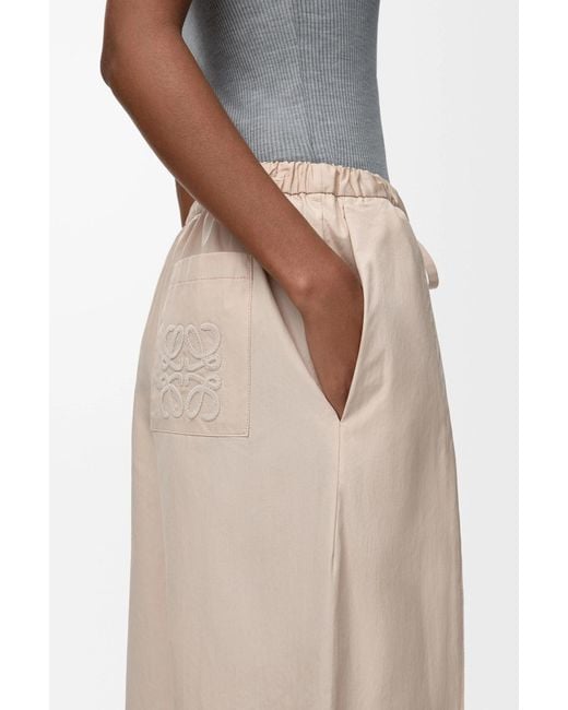 Loewe White X Paula's Ibiza Anagram-Embroidered Cropped Trousers