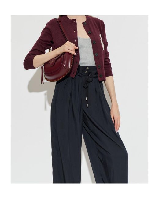 Isabel Marant Purple Crew Neck Long-Sleeved Knitwear
