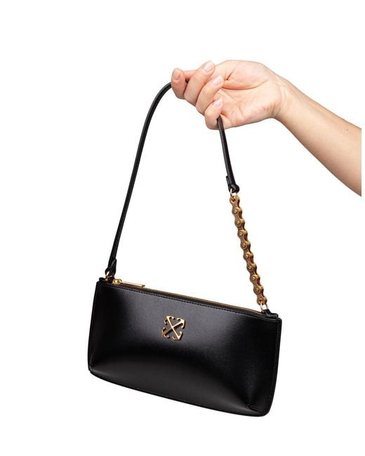 Off-White c/o Virgil Abloh Black Jitney Flat Armpit Bag