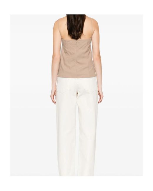 Max Mara Natural Sleeveless Tank Top