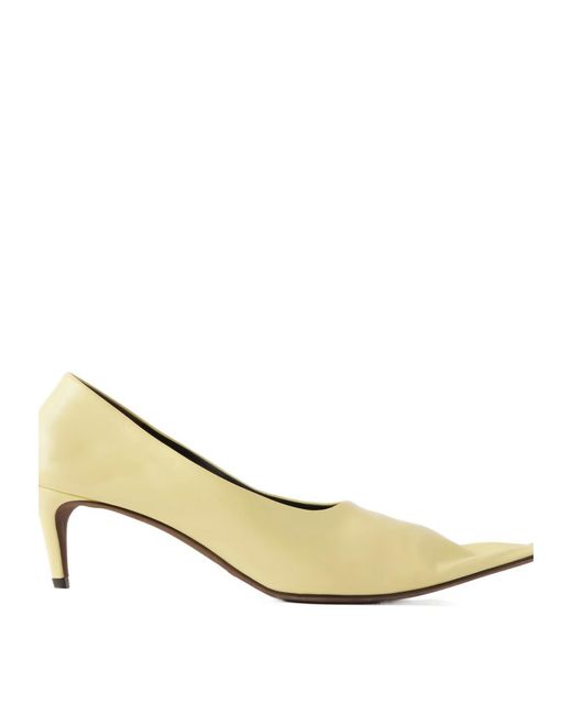 Khaite Metallic Soft Pale Leather Shoes