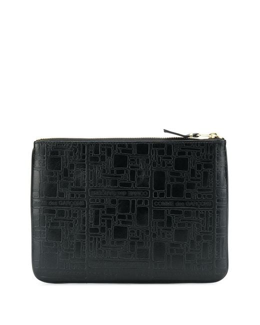 Comme des Garçons Black Textured Pochette for men