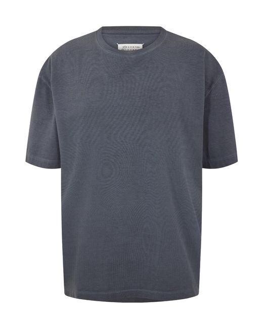 Maison Margiela Blue Solid Color T-Shirt for men