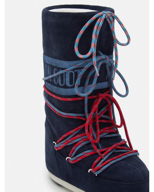 Moon Boot Icon Lace-Up Boots in Blue for Men | Lyst