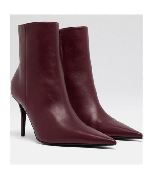 AMINA MUADDI Purple Pointed Ankle Boots