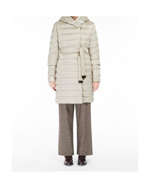 Max Mara Gray The Cube Novef Quilted Down Coat