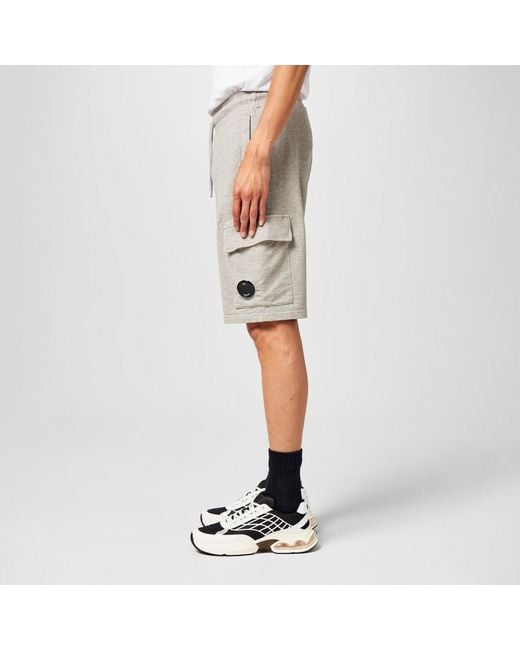 C P Company White Cotton Shorts for men