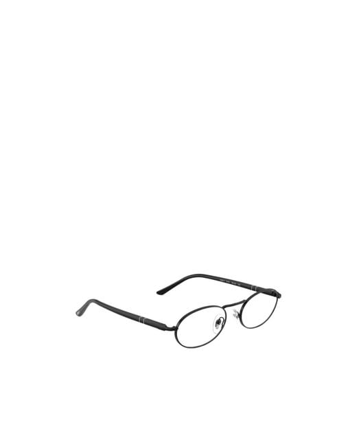 Persol White Geometric Frame Plain Mirror for men