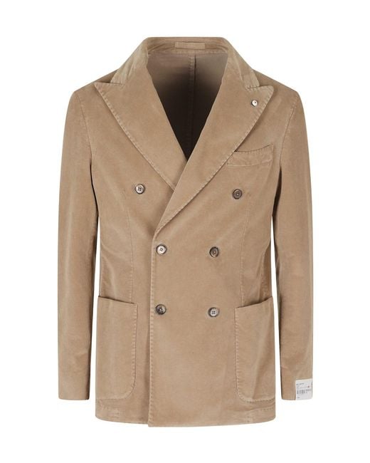 L.b.m. 1911 Natural Double-Breasted Casual Jacket for men