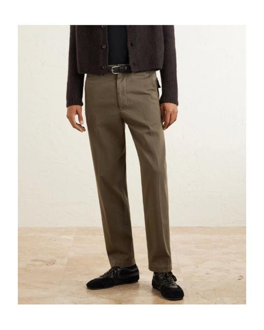 Dries Van Noten Gray Button Trousers for men
