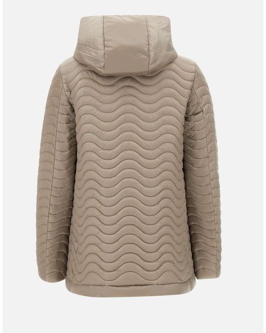 Save The Duck Brown Sirena Hooded Puffer Jacket