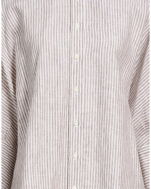 Brunello Cucinelli White Patterned Shirts Blouses