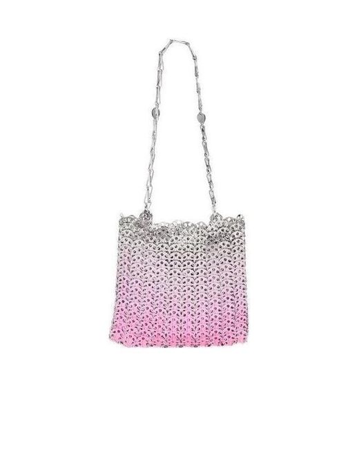 Rabanne Pink Metal Facing Shoulder Bag