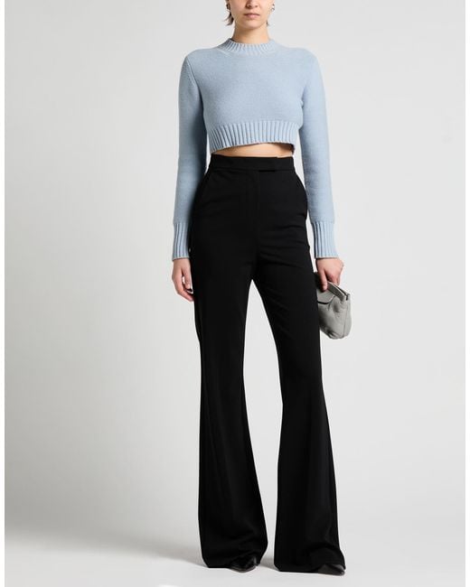 Max Mara Black Solid Color Flared Pants