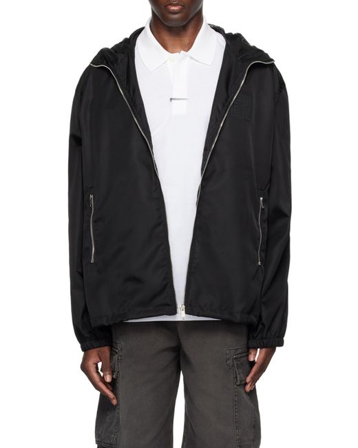 Givenchy Black 4G Emblem Zip-Up Windbreaker for men