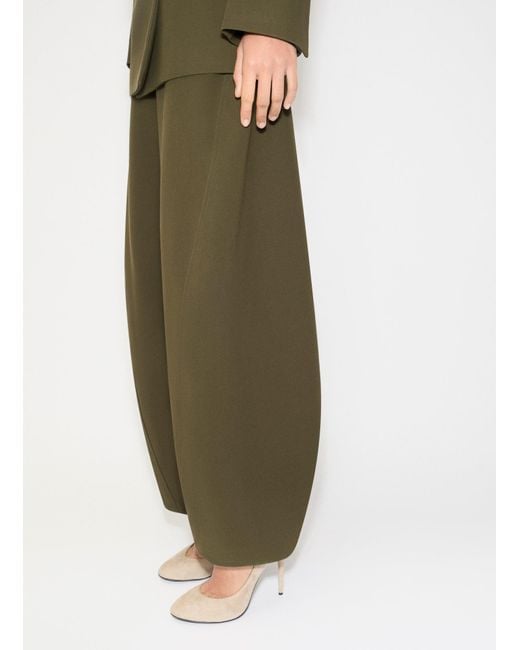 Alaïa Green Alaïa High-Waist Twisted Pants