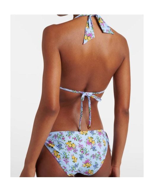 Dolce & Gabbana Blue Floral Bikini