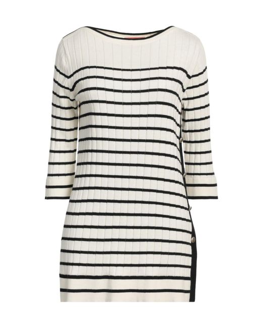 MAX&Co. White Striped Knitted Jumper