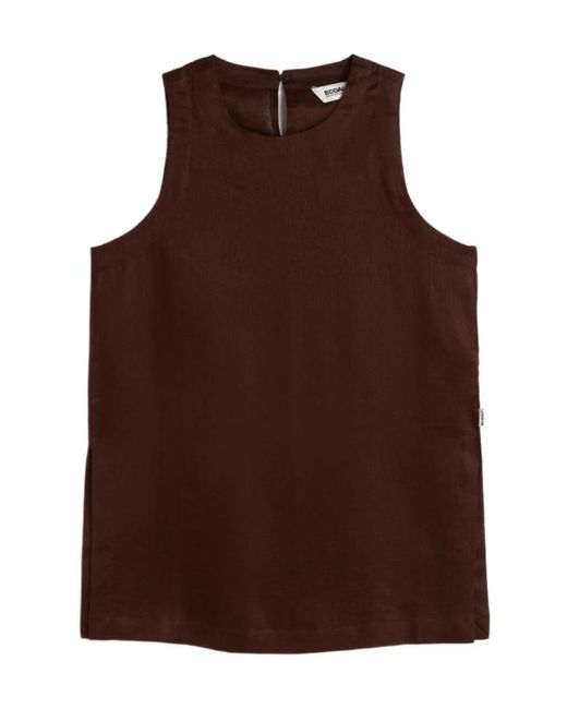 Ecoalf Brown Linen Tank Top