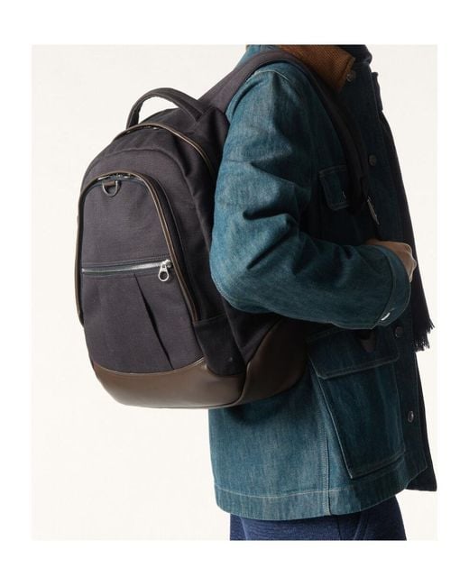 Loro Piana Black Pioneer Backpack Medium for men