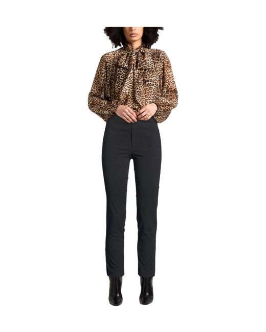 Isabel Marant Black Solid Color Versatile Slim-Fit Casual Pants