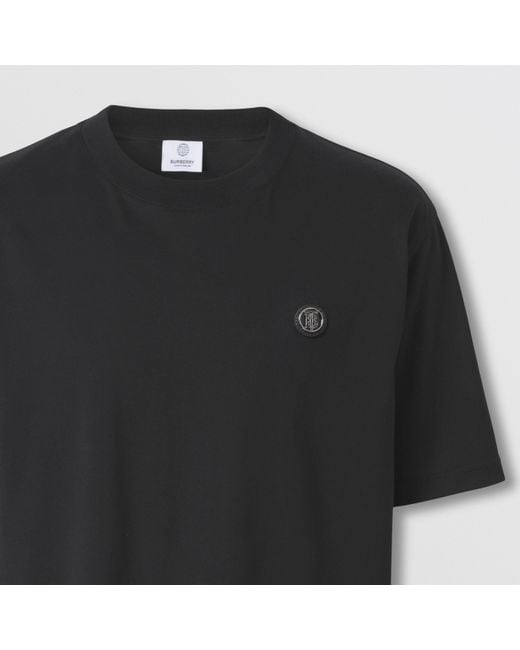 Burberry Black Monogram-Motif T-Shirt for men