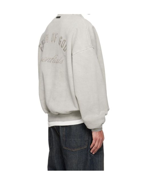 Fear Of God Gray Logo Polo Sweatshirt for men