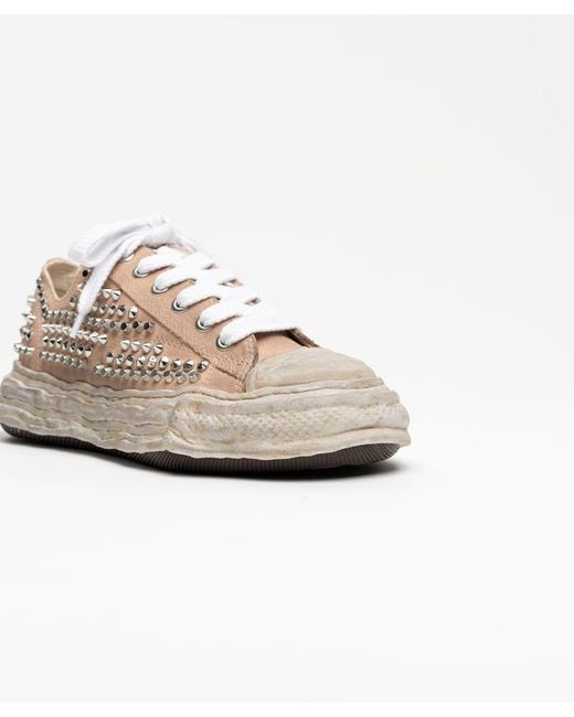 Maison Mihara Yasuhiro Pink Studded Low-Top Casual Shoes for men
