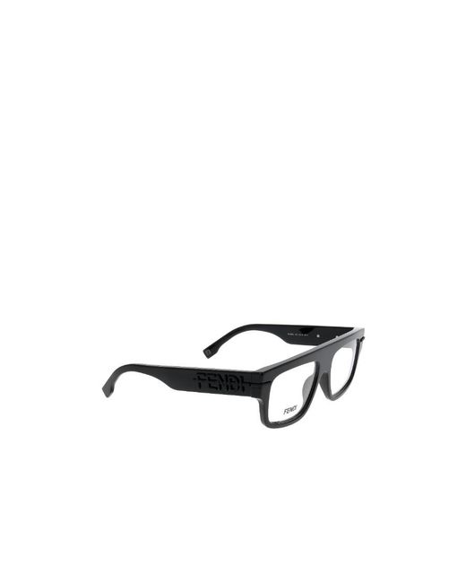 Fendi White Eyewear Rectangular-Frame Glasses
