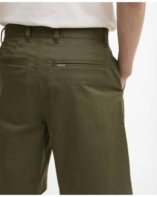 Barbour Green Mordey Twill Shorts for men