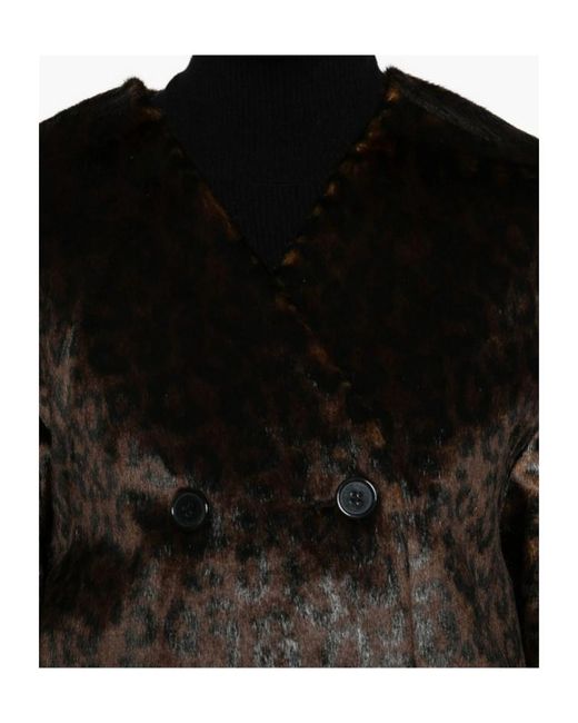 Frankie Shop Black Double-Breasted Patterned Jacket