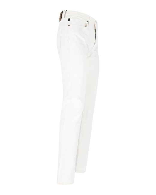 Tom Ford White Logo Patch Ripped-Detailed Jeans for men