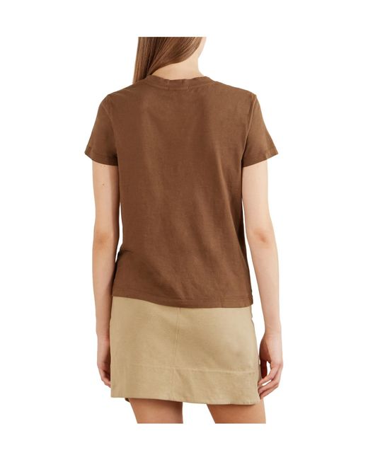 James Perse Brown Vintage Boy Cotton T-Shirt