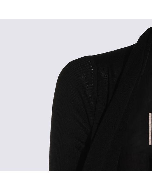 Rick Owens Black Long-Sleeve Knit Top