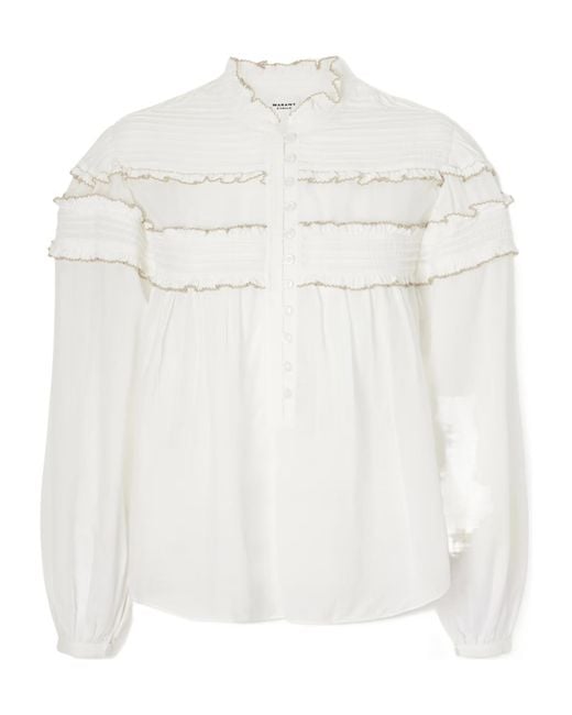 Isabel Marant White Isabel Marant Étoile Doane Ruffled Blouse