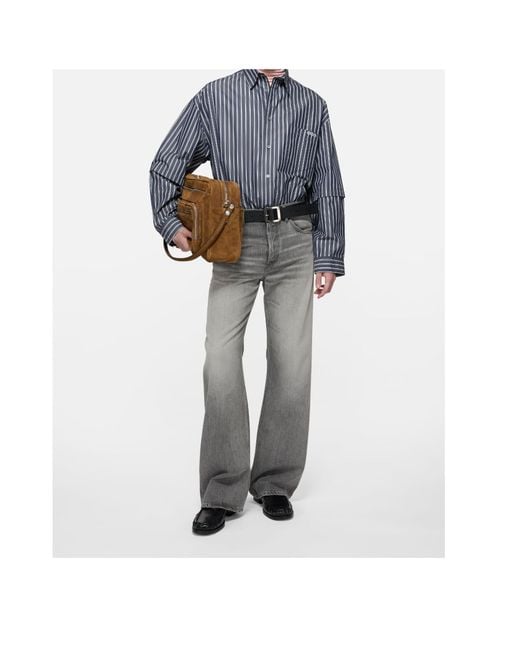 Acne Gray Belt Loop Jeans for men