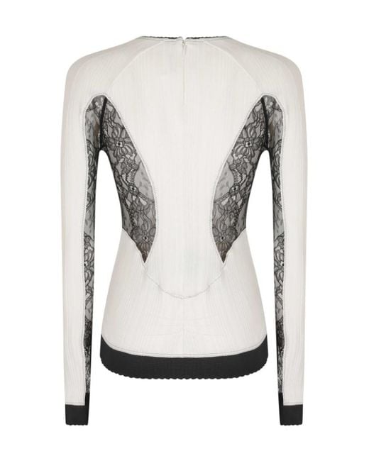 The Attico White Long-Sleeved Cover-Up