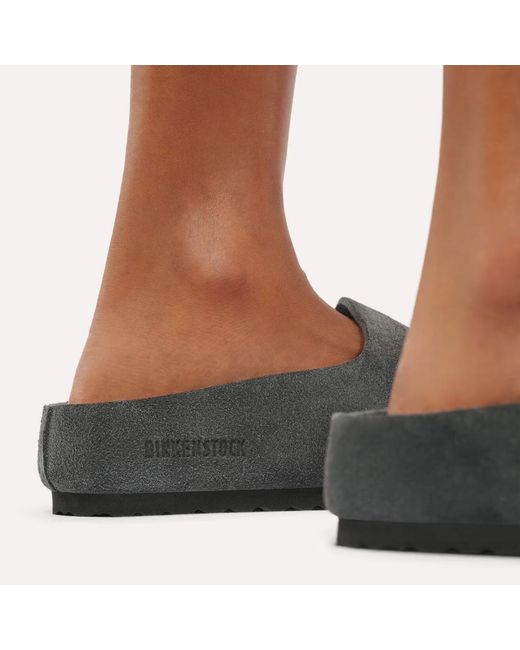 Birkenstock Brown Amsterdam Suede Slides