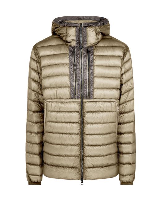 C P Company Green D.D. Shell Goggle Down Jacket for men