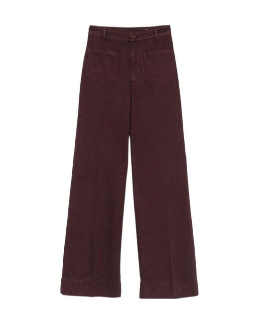 Victoria Beckham Purple Alina Straight-Leg Jeans