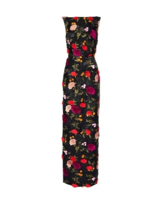 Erdem Embroidered Jacquard Gown