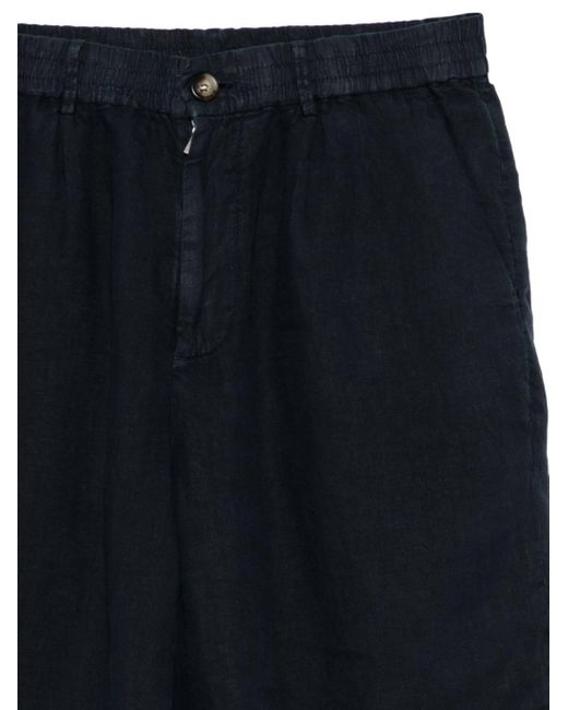 Brunello Cucinelli Blue Elasticated Waistband Bermuda Shorts for men