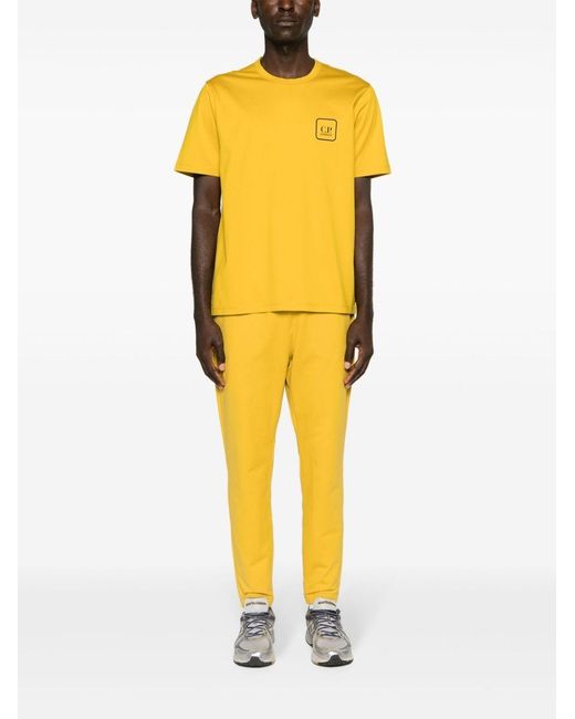 C P Company Yellow Metropolis Series Crewneck T-Shirt for men
