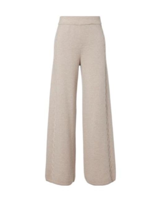 Lisa Yang Gray Cashmere Wide-Leg Pants