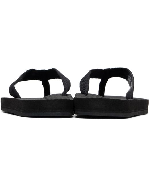 Maison Kitsuné Black Maison Kitsuné X Indosole Collaboration Easy Living Flip-Flops